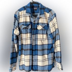 Patagonia Men's Insulated Fjord Flannel Shirt, Sugar Pine - Bandana Blue - M